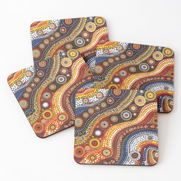 Item preview, Aboriginal Inspired Dot Art - Fossil Pathway designed and sold by GrinGalore.