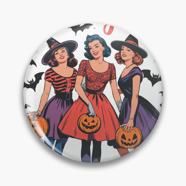 Item preview, Squad Ghouls – Retro Halloween Witch Friends Design designed and sold by Charlietule.