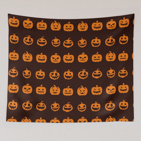 Item preview, Halloween: Seamless Pumpkin faces designed and sold by cabana.space.