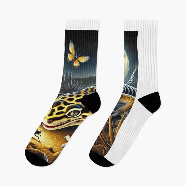 Item preview, Leopard Gecko Night Hunt – Dynamic Nocturnal Predator designed and sold by NocturnalNook.