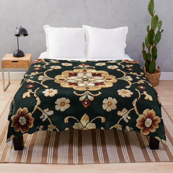 Item preview, Chinese Silk Floral Rug designed and sold by GrinGalore.