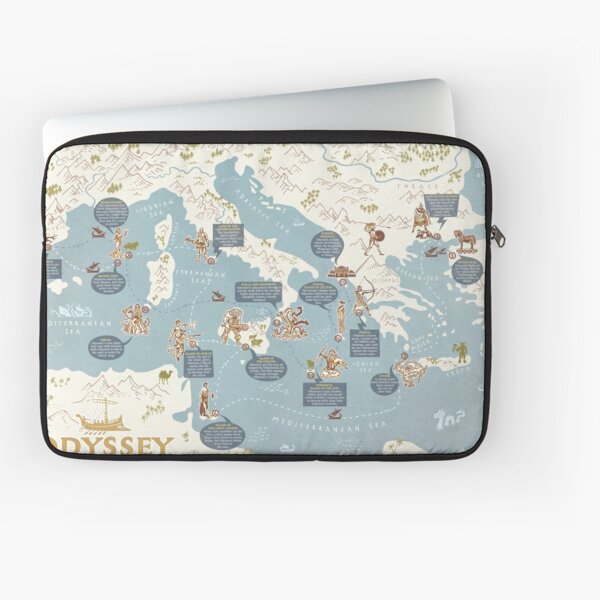 Odyssey A Map of Myth and Legend Laptop Sleeve
