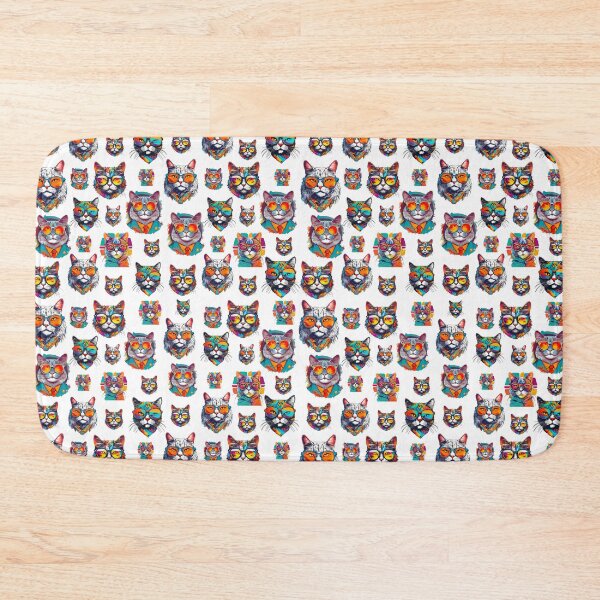 Item preview, Charming Cat in Glasses Pattern designed and sold by Tom-Johnson.