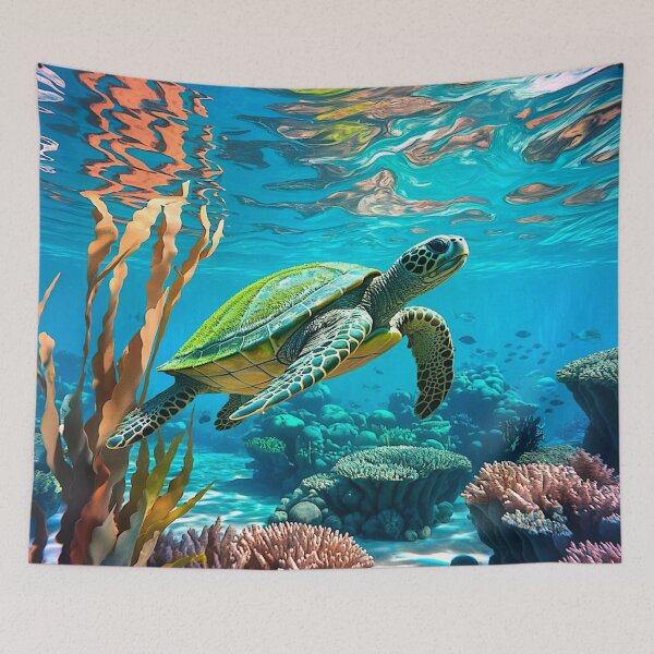 Item preview, the cute sea turtle designed and sold by Mye Light Designs.