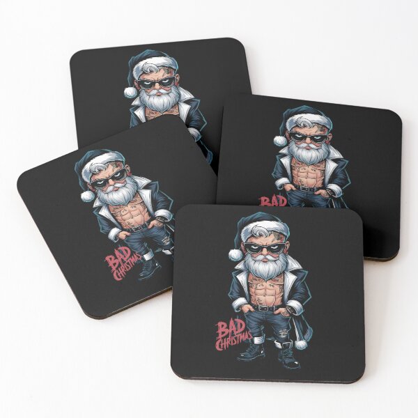 Item preview, Tattooed Bad Santa Cool Christmas Rebel designed and sold by ObjCrea123.