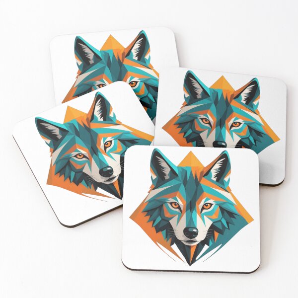 Item preview, Abstract and geometric representation of a wolf's face designed and sold by jean-nicolas.