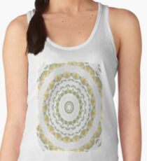 Creamy Yellow Rose Kaleidoscope Art 5 Women's Tank Top