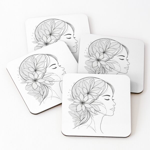 Item preview, Minimalist linear drawing of a face profile designed and sold by jean-nicolas.