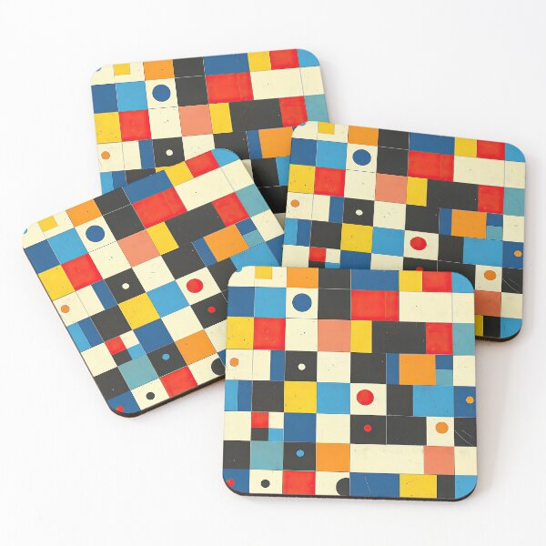 Item preview, Bauhaus, Bauhaus, inspired by Piet Mondrian, red, blue, yellow designed and sold by ArtHouseNiklas.