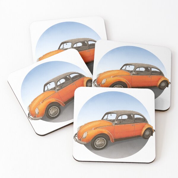 Item preview, Vintage car in orange designed and sold by Kalle Kiewitz.
