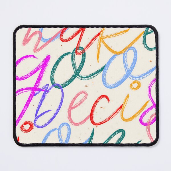Item preview, I Make Goo Decisions, Typography Funny Quirky Words, Whimsical Pastel Colorful Witty Letters, Eclectic Hand-drawn Contemporary Lettering Art Print designed and sold by 83oranges.com.