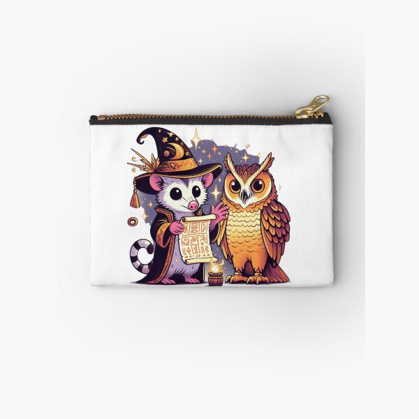 Item preview, Wizard Opossum with Spooky Enchanting Owl designed and sold by cami gallo.