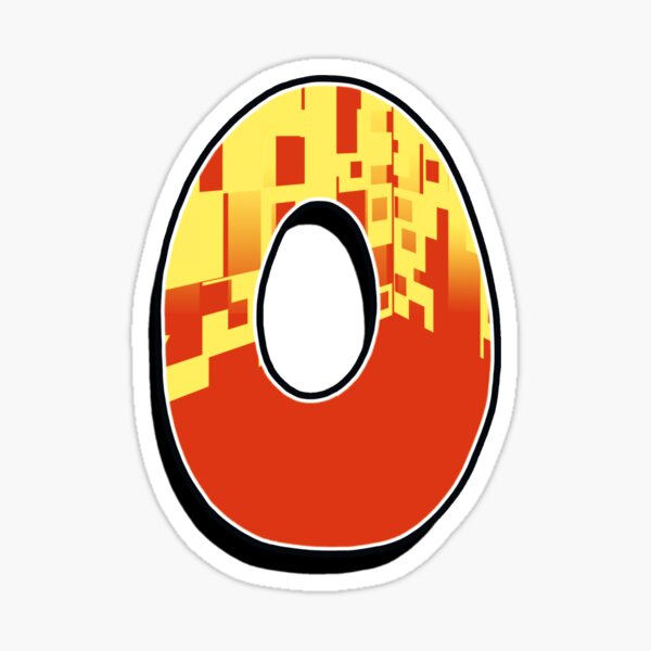 O - blocky Sticker