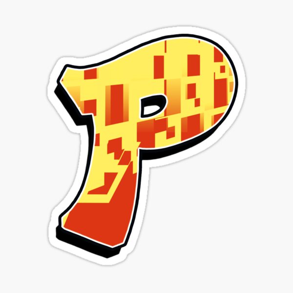 P - blocky Sticker