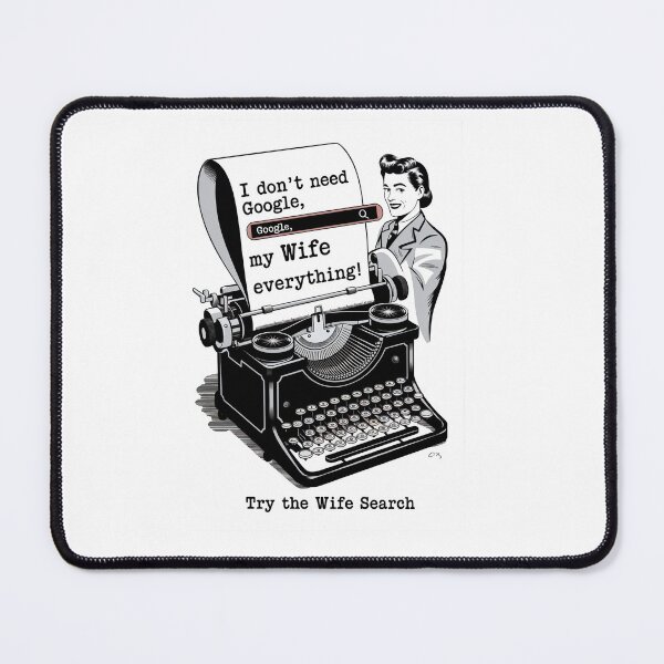 Item preview, Funny "Wife Knows Everything" Vintage Typewriter Design designed and sold by ObjCrea123.