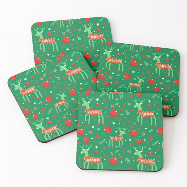 Item preview, Christmas Reindeer Seamless Pattern designed and sold by HippoInkStudio.