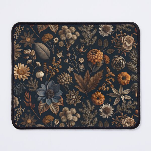 Item preview, Mystical dark pattern with flowers and plants.Pattern with dried flowers designed and sold by Anhen-new-style.