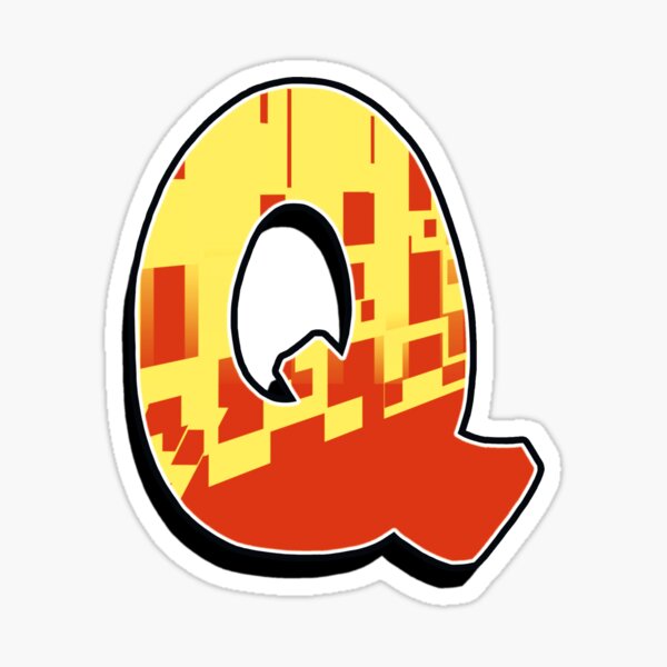 Q - blocky Sticker