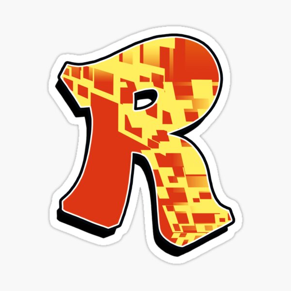 R - blocky Sticker