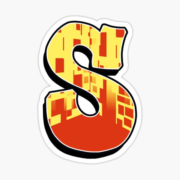 S - blocky Sticker