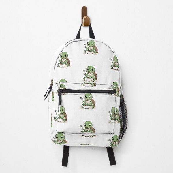 Item preview, Illustration of turtle eating a salad with fork designed and sold by rasagamastore.