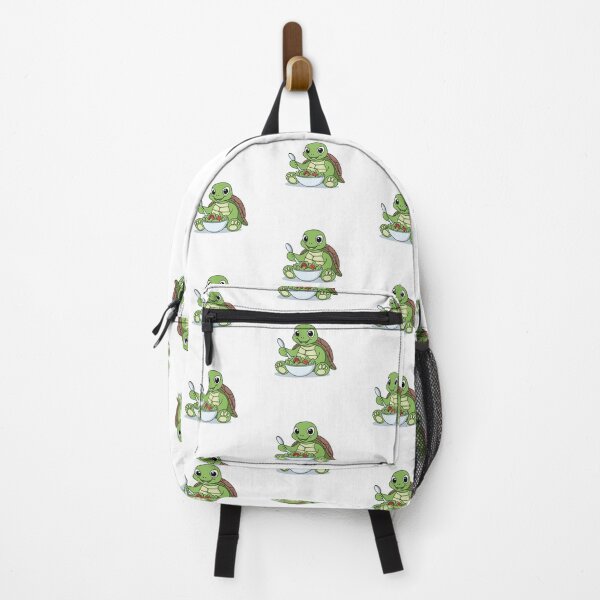 Item preview, Illustration of turtle eating a salad with fork designed and sold by rasagamastore.