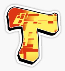 T - blocky Sticker