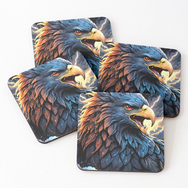 Item preview, Gothic Eagle Majestic Fierce Intricate Feathers Dark Art designed and sold by ByteyCreatives.