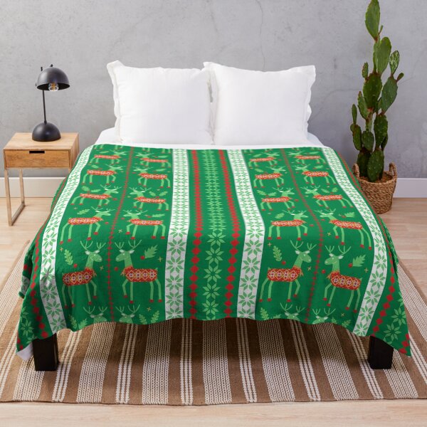 Item preview, Christmas Reindeer Seamless Pattern designed and sold by HippoInkStudio.