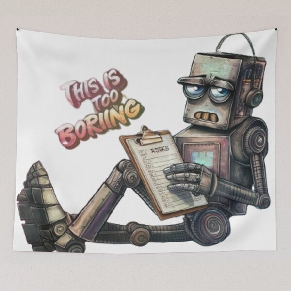 Item preview, Bored robot designed and sold by catcraftss.