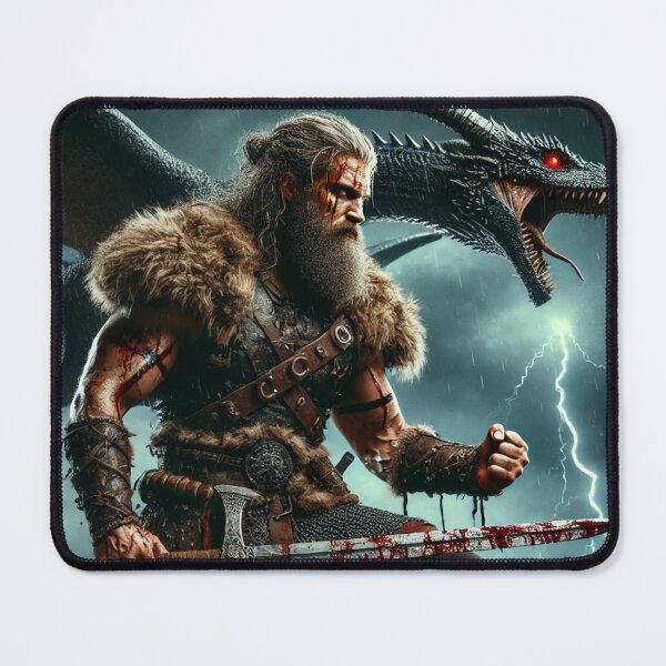 Item preview, Viking fighting a Dragon designed and sold by PrintMeOnYou.