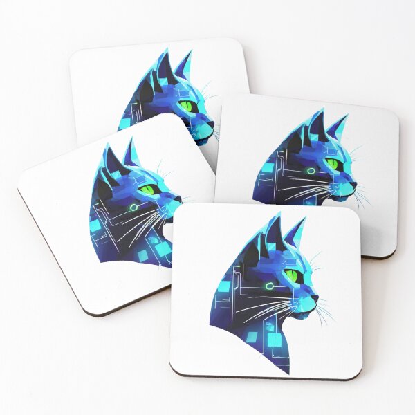 Item preview, Futuristic Cat in Neon Glow designed and sold by NaMieSz.