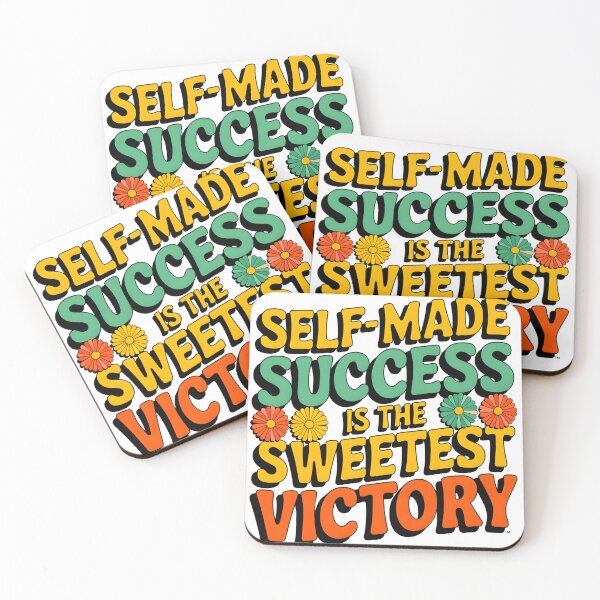 Item preview, Self-made is the sweetest victory retro graphic design inspirational quote designed and sold by Emotionville.