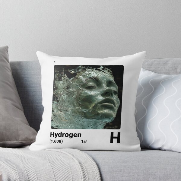 Artikelvorschau, Wasserstoff - KI-Design - weiß - chemisches Element entworfen und verkauft von Toyon.