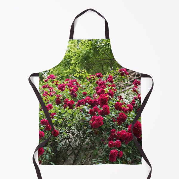 Item preview, Prolific Crimson Rosebush and Antique Stone Wall designed and sold by Georgia Mizuleva.