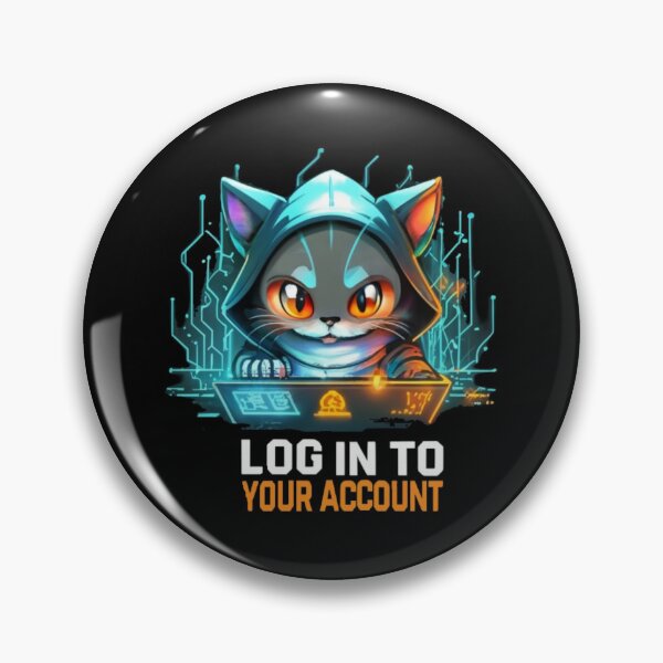 Item preview, Hacker cat with text ' log in on your account' designed and sold by Tomasz  Siennicki.