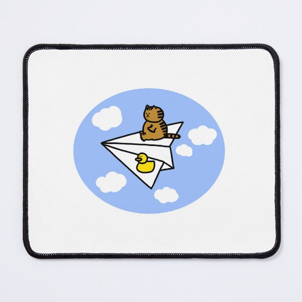 Item preview, a Cat and a Duck on the paper plane designed and sold by superbaechoo.