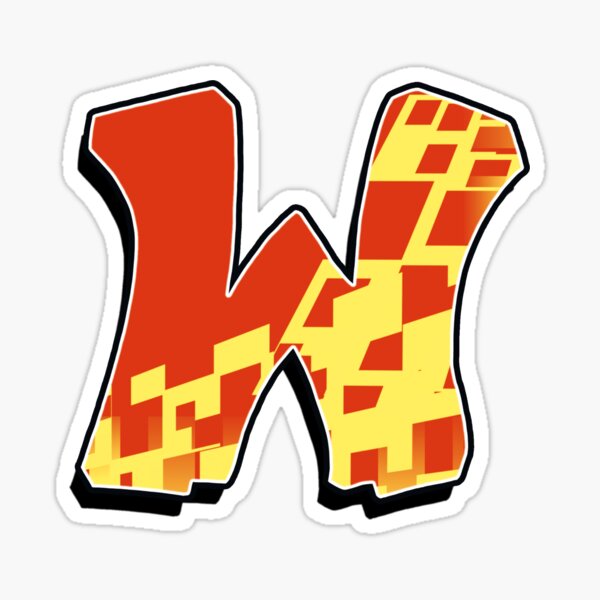 W - blocky Sticker