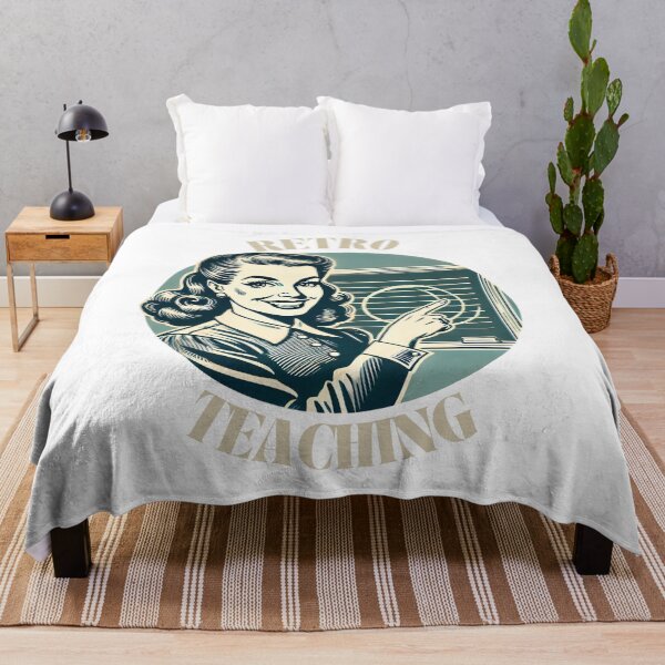 Item preview, Retro teaching woman with blackboard designed and sold by NebulaLabs.