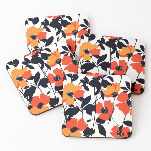 Artikelvorschau, Minimalist Abstract Burnt Orange Flower Floral Design Pattern entworfen und verkauft von squishmuffin101.
