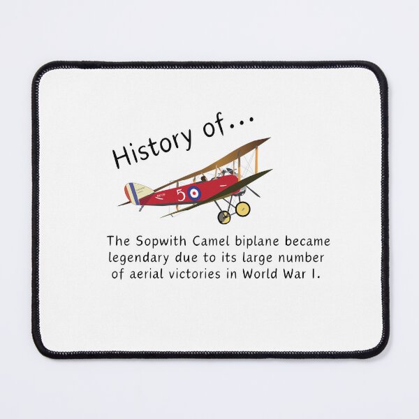 Item preview, Red Sopwith Camel Biplane Design and Historical Fact by Pen-Art-Ink designed and sold by pen-art-ink.