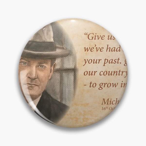 Item preview, Michael Collins Portrait Wall Art Parchment designed and sold by ConorKeeganArt.