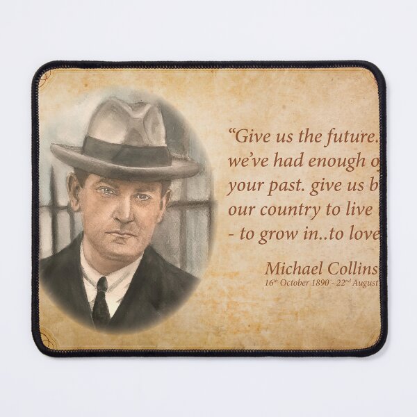 Item preview, Michael Collins Portrait Wall Art Parchment designed and sold by ConorKeeganArt.