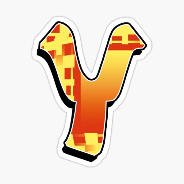 Y - blocky Sticker
