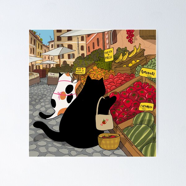 Item preview, Stanis at the Market Buying Tomatoes designed and sold by Stanis the Cat.
