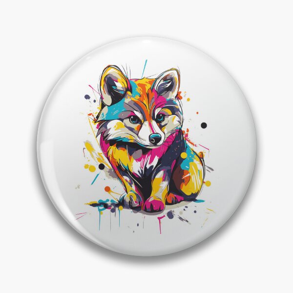 Item preview, Colorful Splatter Art of a Majestic Wolf designed and sold by Halina-il.