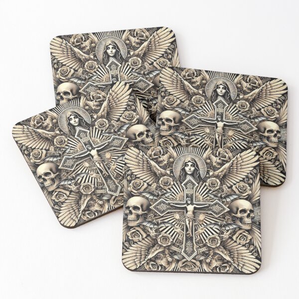 Item preview, Eternal Guardian: A Hypnotic Tattoo of Faith and Symbols designed and sold by Meta2Physical.