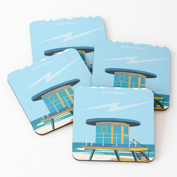 Item preview,  south beach Miami travel poster vintage retro  designed and sold by Arctic frame studio.