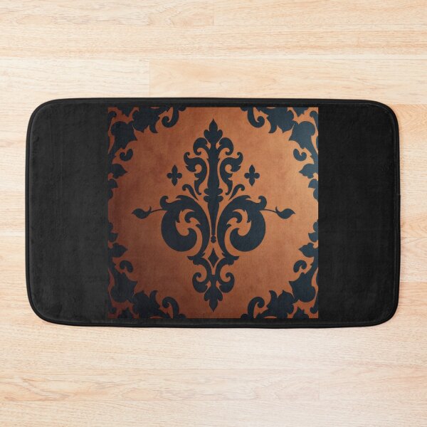 Item preview, Rust & Black Antiqued Damask designed and sold by DesignsByPrnces.