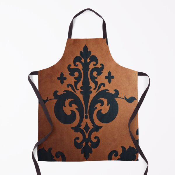 Item preview, Rust & Black Antiqued Damask designed and sold by DesignsByPrnces.